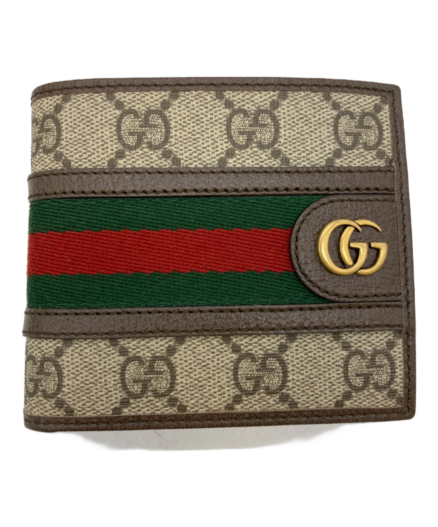 中古・古着通販】GUCCI (グッチ) 2つ折り財布 ベージュ｜ブランド