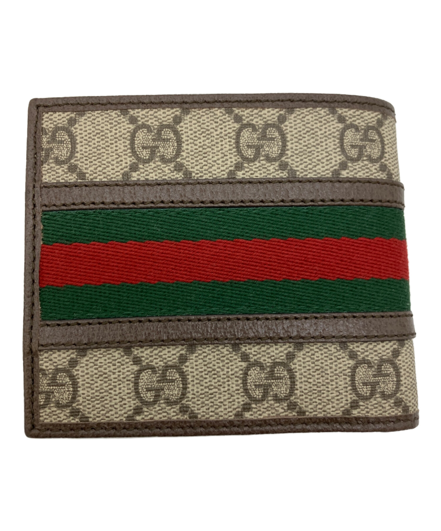 中古・古着通販】GUCCI (グッチ) 2つ折り財布 ベージュ｜ブランド
