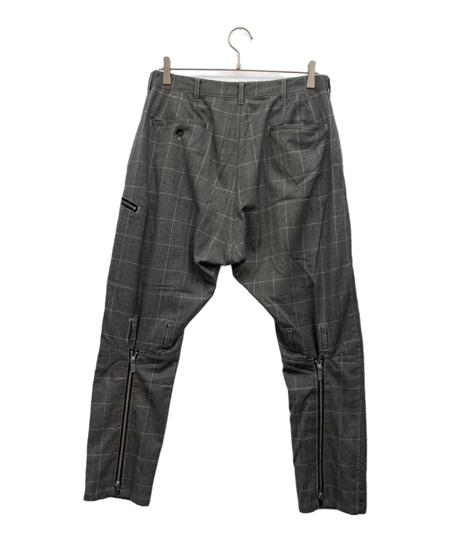 sulvam(サルバム) ラップパンツ 中古・古着通販】sulvam (サルバム) グレンチェック裾ジップボンテージ