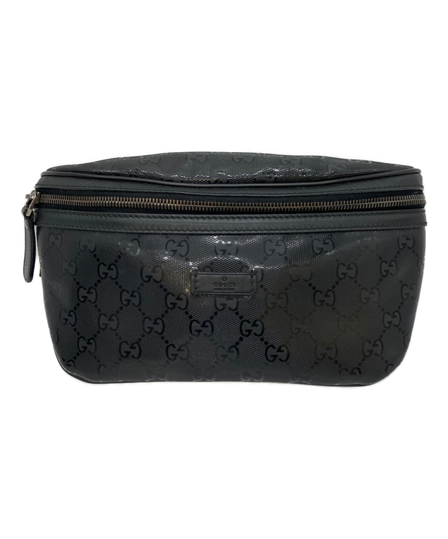 あ*♡様 GUCCI グッチ　GGインプリメ　ウエストバッグ 中古・古着通販】GUCCI (グッチ) GGインプリメ ベルトバッグ ブラック