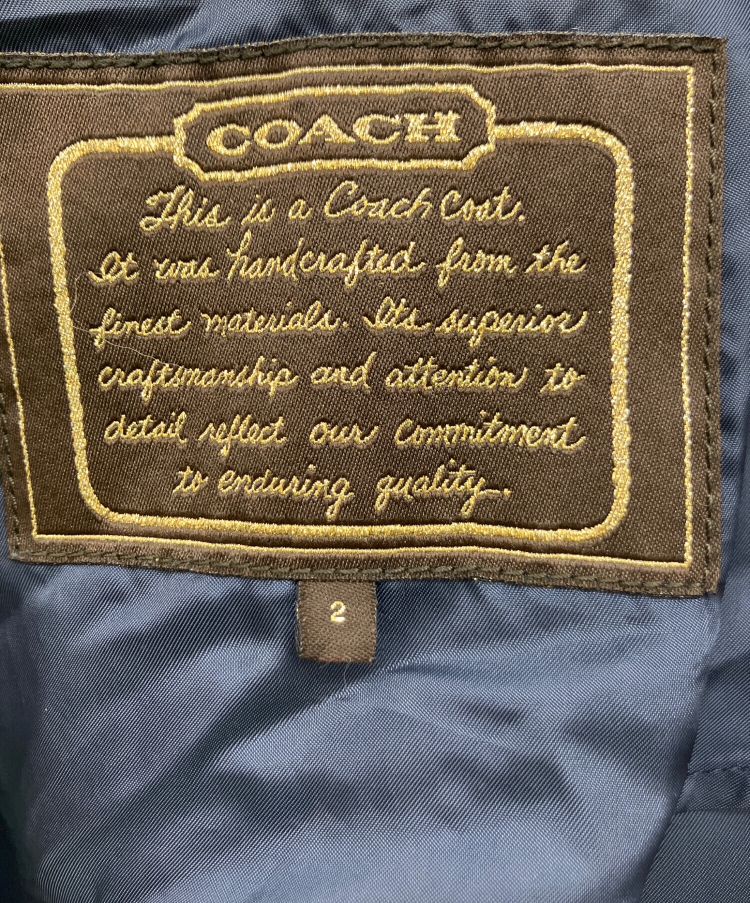 中古・古着通販】COACH (コーチ) ダッフルコート ネイビー サイズ:2