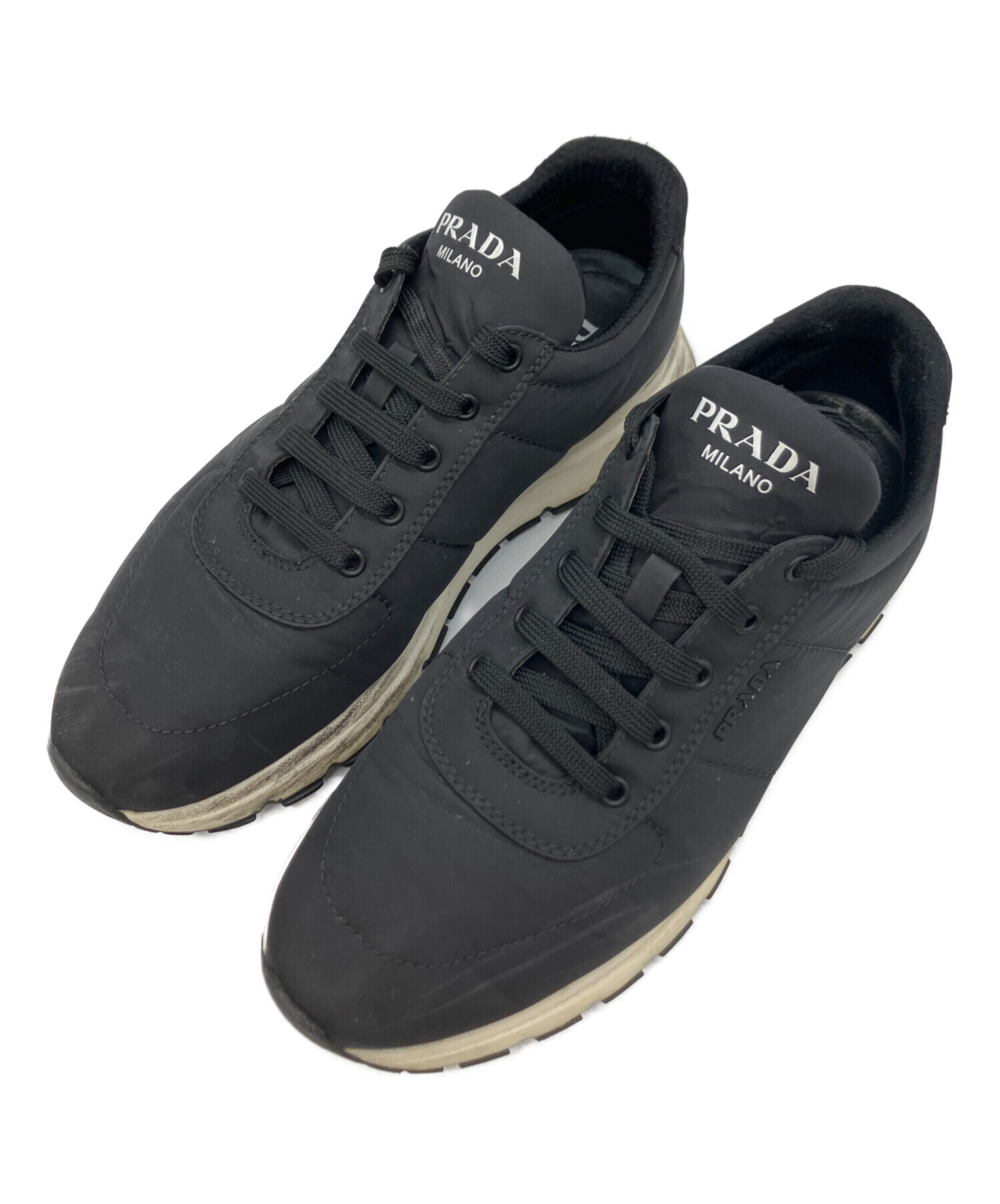 中古・古着通販】PRADA (プラダ) ローカットスニーカー ブラック 