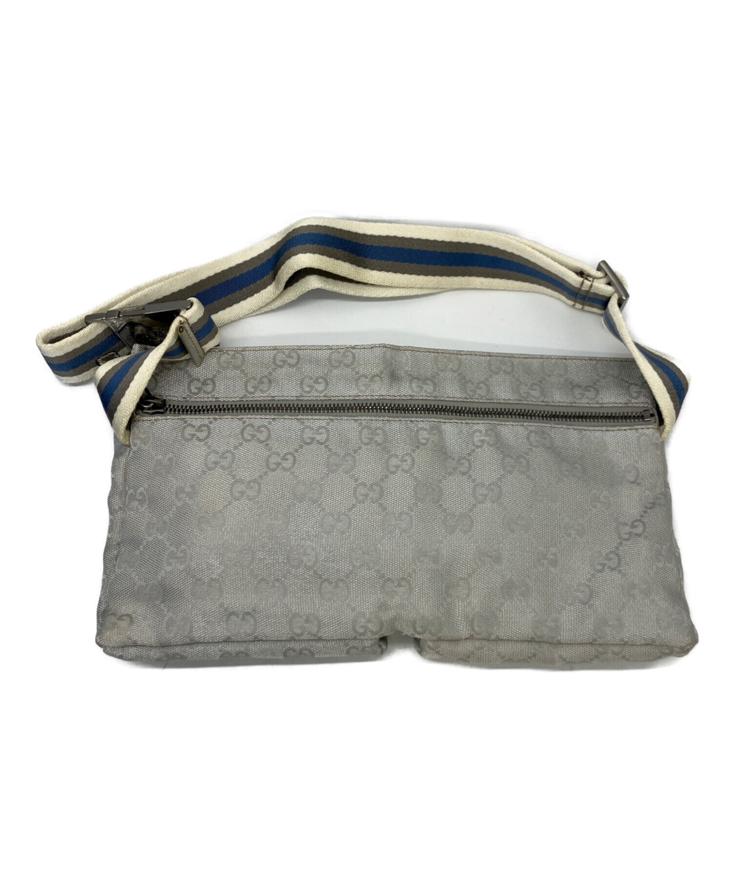 中古・古着通販】GUCCI (グッチ) ウエストポーチ ライトグレー