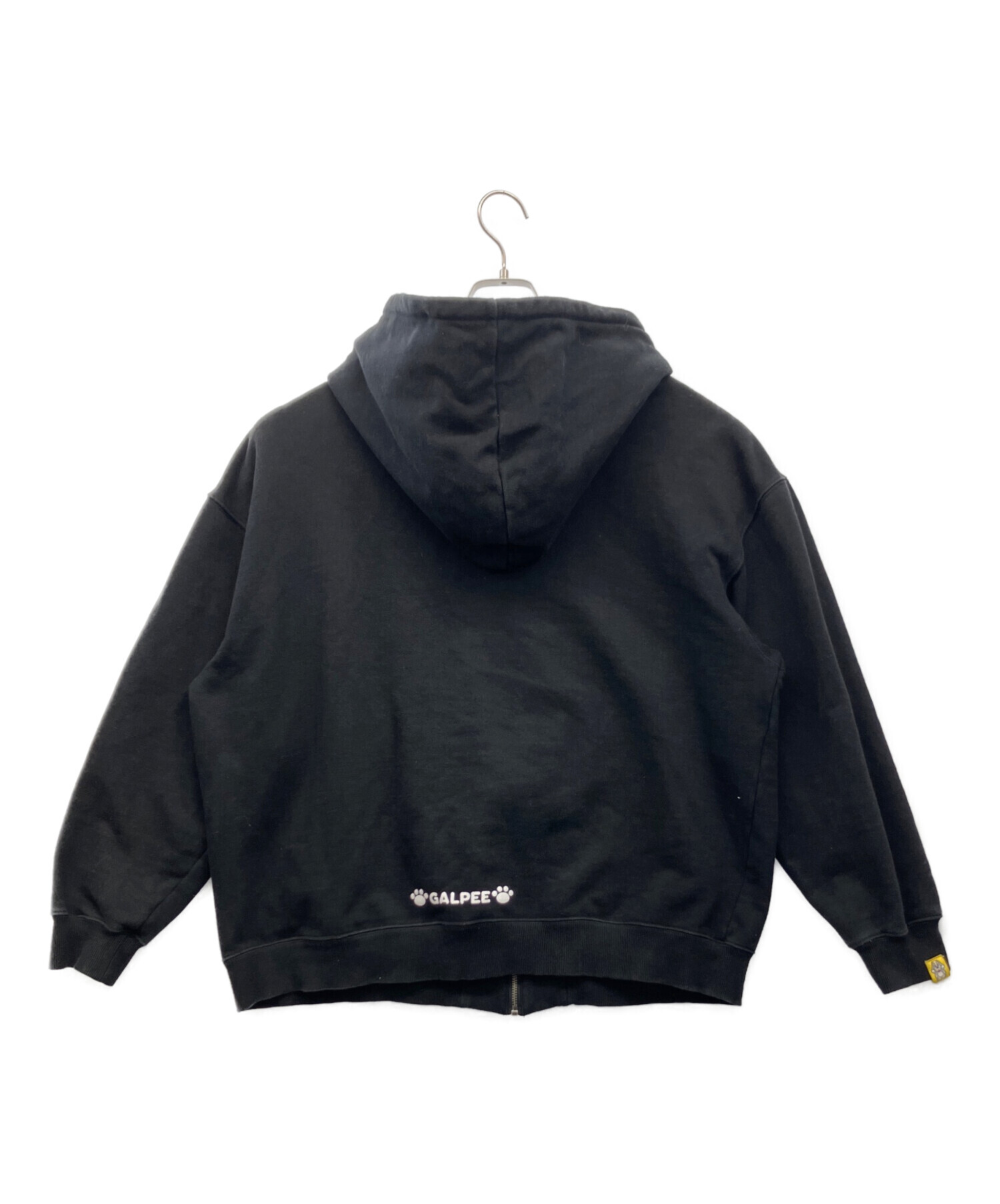 中古・古着通販】GALPEE (ガルピー) ジップパーカー ブラック サイズ:L 