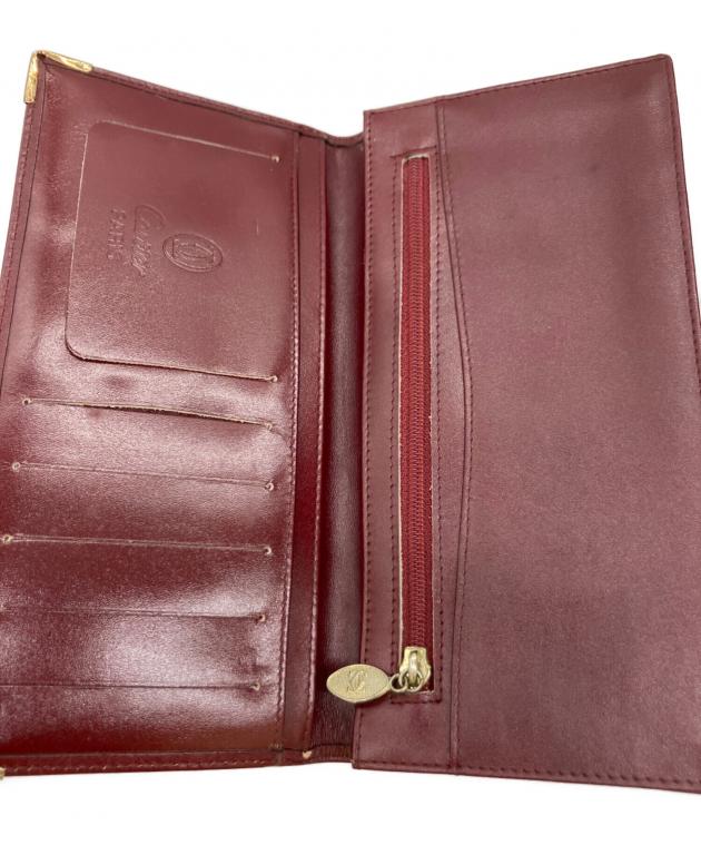 中古・古着通販】Cartier (カルティエ) 札入れ ワインレッド｜ブランド