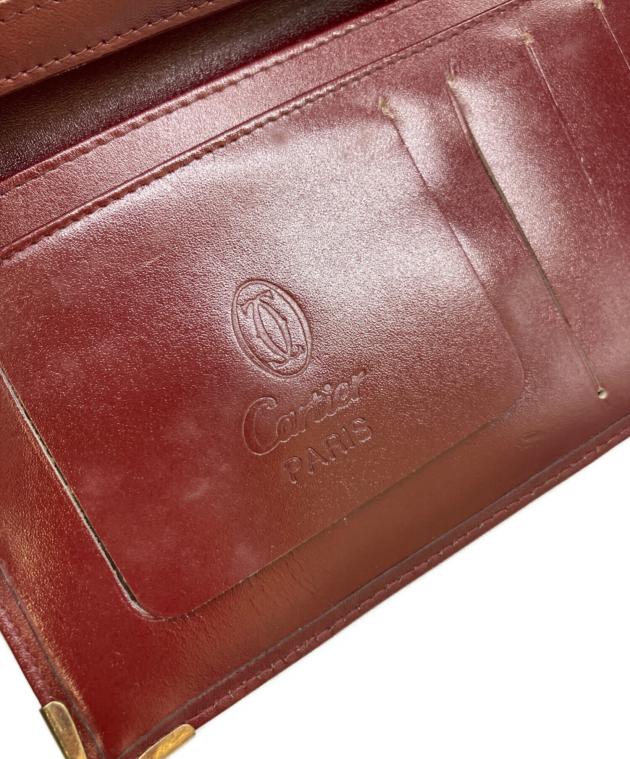 中古・古着通販】Cartier (カルティエ) 札入れ ワインレッド｜ブランド