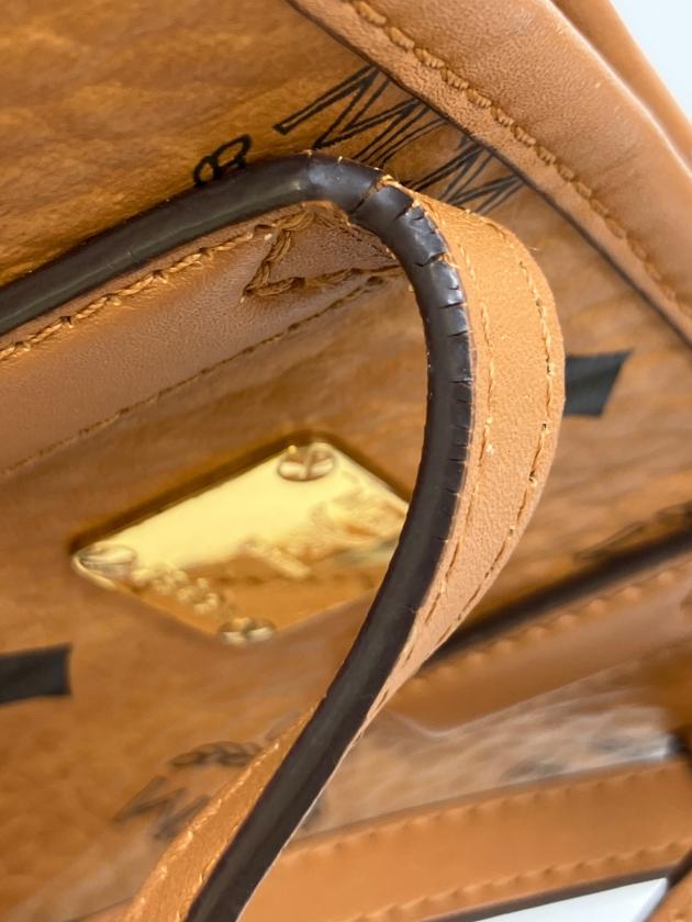 【6/15まで値下げ】MCM ショルダーバッグ ブラウン レザー 中古・古着通販】MCM (エムシーエム) ショルダーバッグ ブラウン
