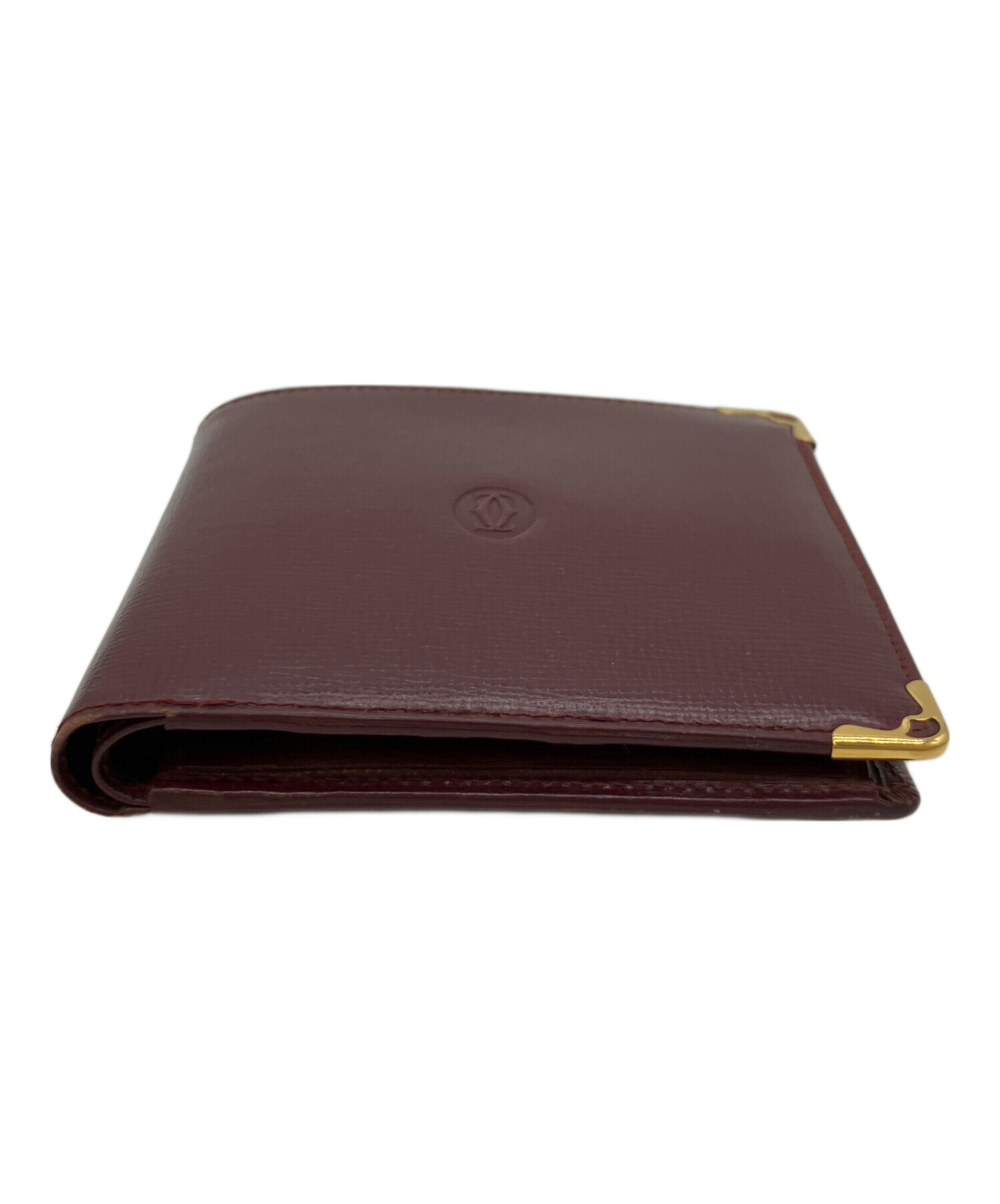 中古・古着通販】Cartier (カルティエ) 2つ折り財布 ワインレッド