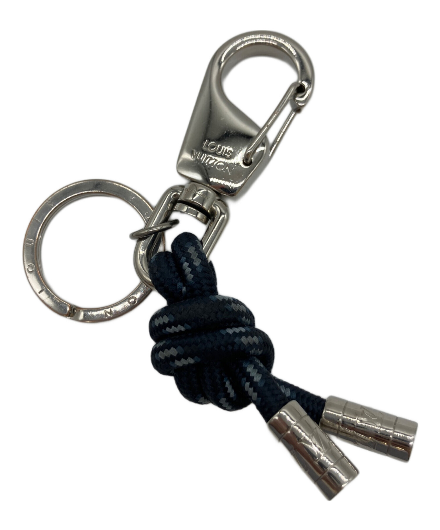 ルイヴィトン ポルトクレ ノットロープ キーリング M66837 シルバー 中古・古着通販】LOUIS VUITTON (ルイ ヴィトン) ポルトクレ・ノット
