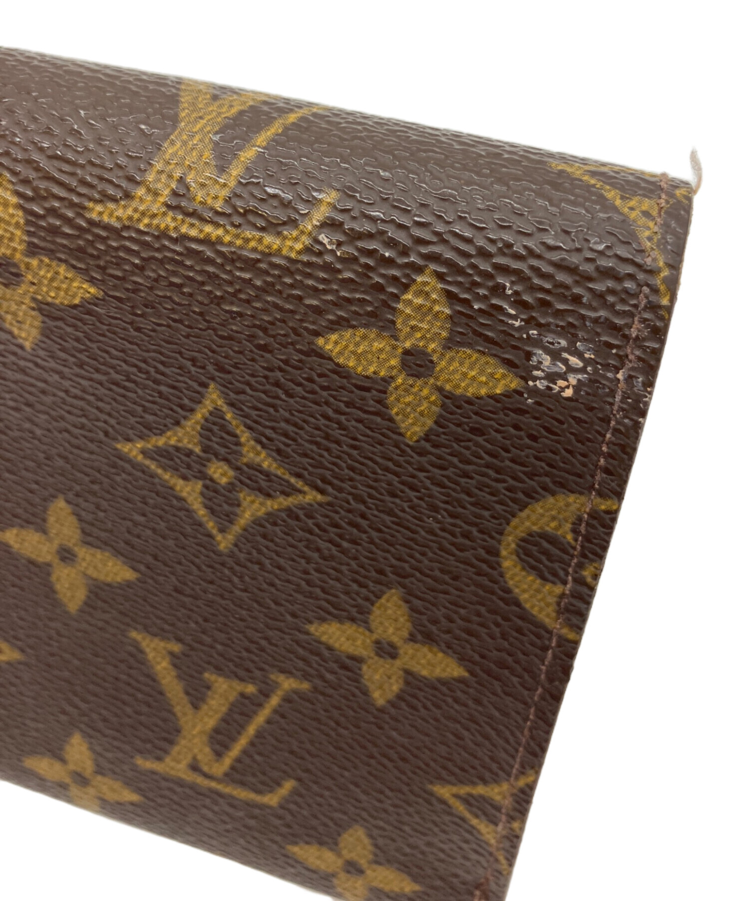 【中古品】ルイ・ヴィトン 三つ折り財布 ブラウン　LOUISVUITTON 正規 中古・古着通販】LOUIS VUITTON (ルイ ヴィトン) 3つ折り財布 ブラウン