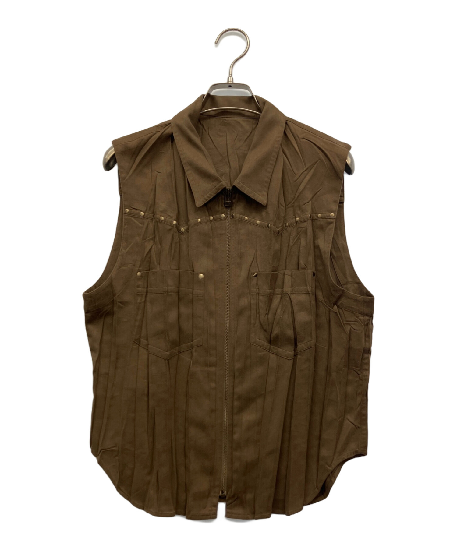 中古・古着通販】ISSEY MIYAKE (イッセイミヤケ) ノースリーブシャツ 