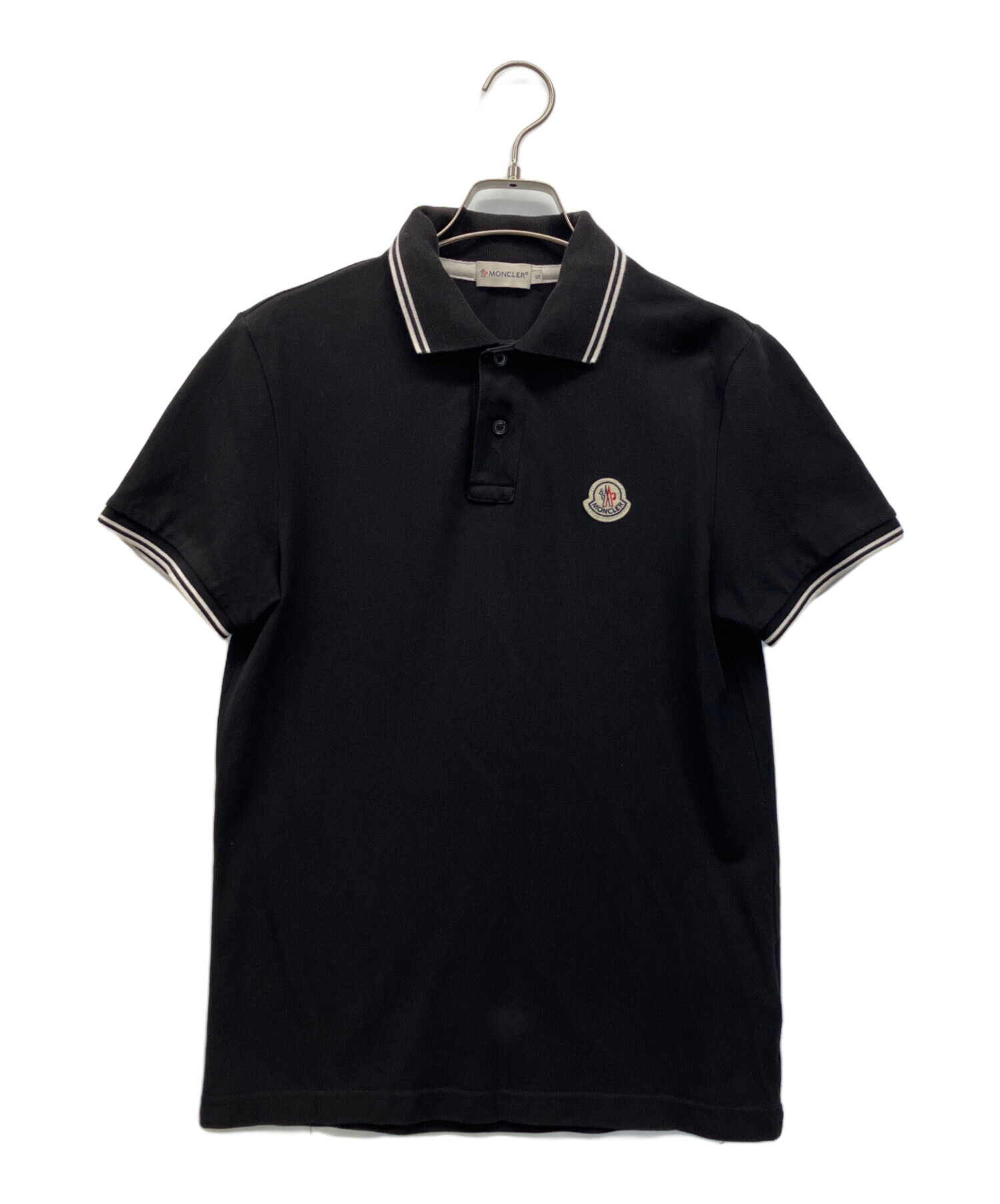 中古・古着通販】MONCLER (モンクレール) 半袖ポロシャツ ブラック
