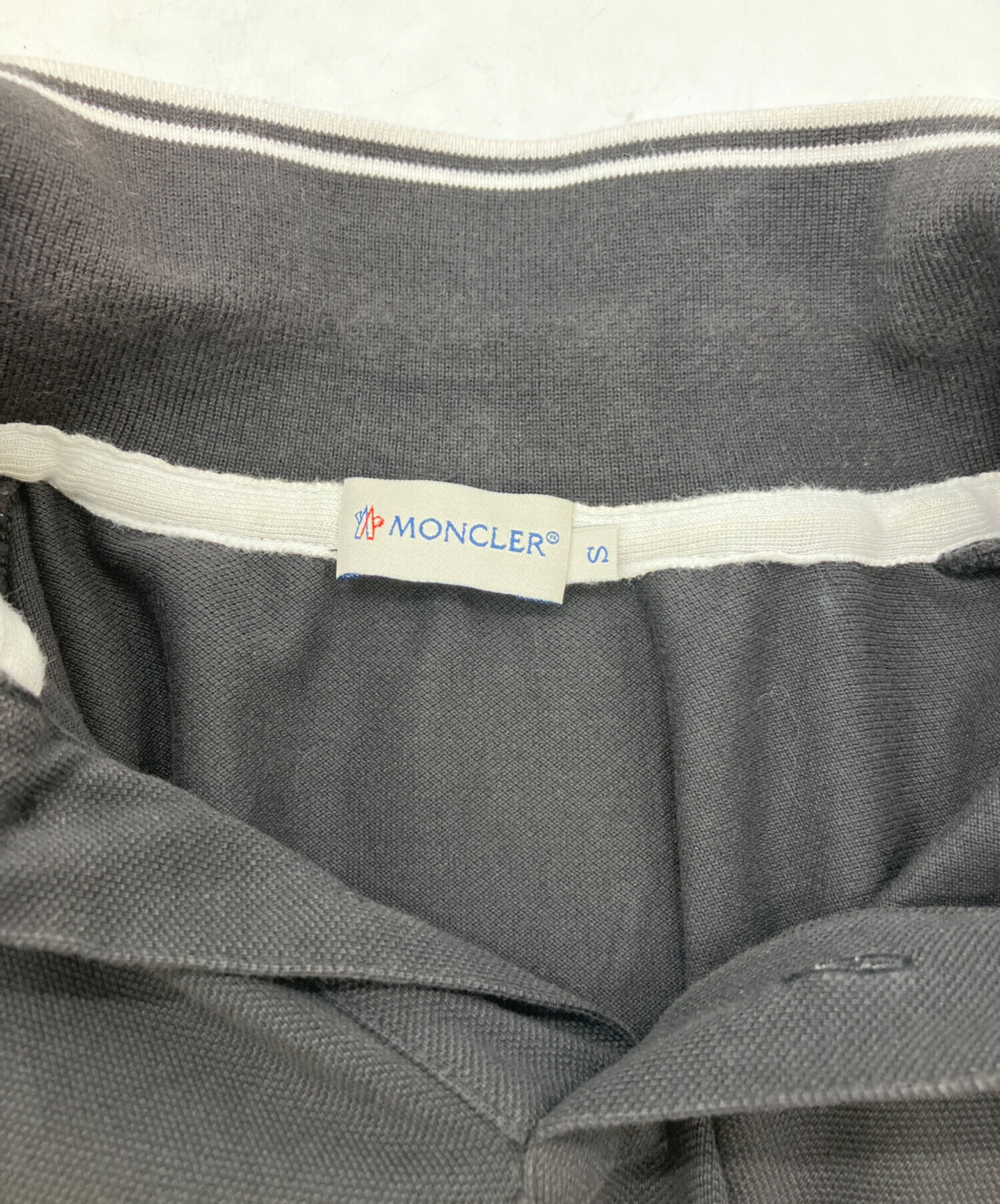 中古・古着通販】MONCLER (モンクレール) 半袖ポロシャツ ブラック