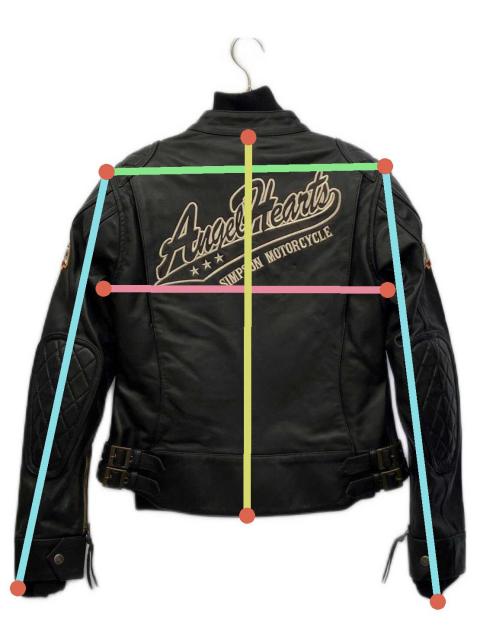 中古・古着通販】SIMPSON (シンプソン) ライダースジャケット ブラック