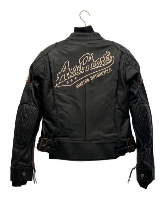 SIMPSON シンプソン レディース ライダース ジャケット WS 中古・古着通販】SIMPSON (シンプソン) ライダースジャケット ブラック