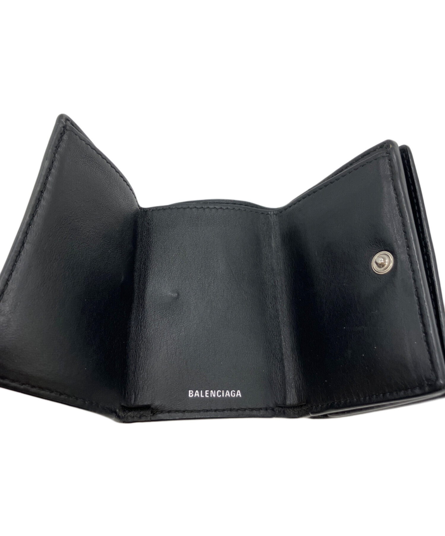 A*C様 BALENCIAGA折り財布used 中古・古着通販】BALENCIAGA (バレンシアガ) 3つ折り財布 ブラック