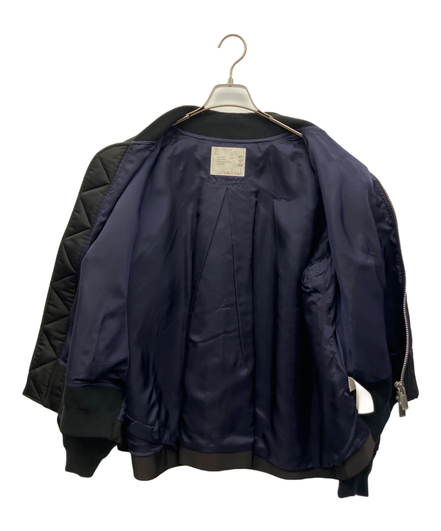 中古・古着通販】sacai (サカイ) MA-1ジャケット ブラック サイズ:3