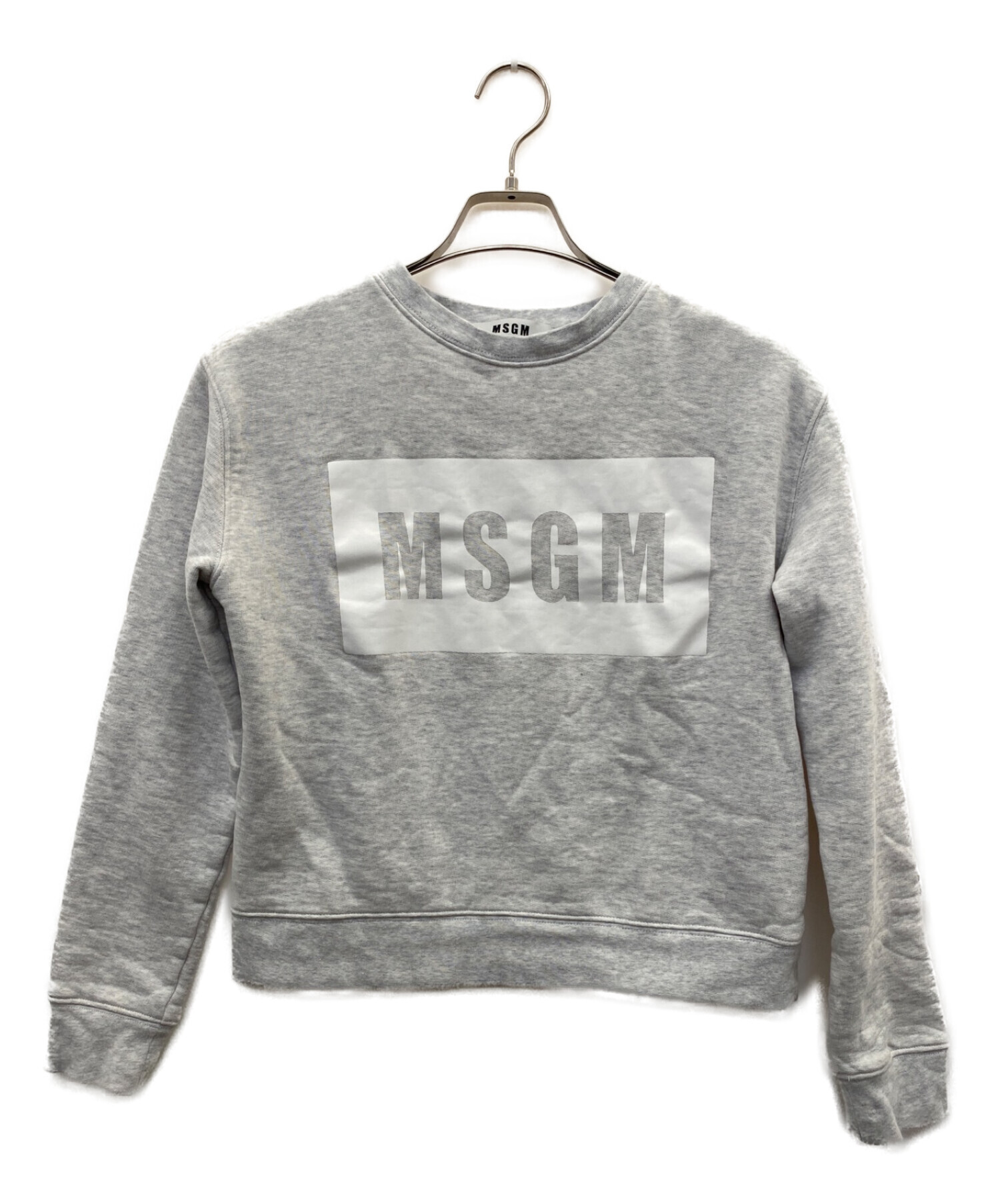 中古・古着通販】MSGM (エムエスジーエム) BOXロゴクルーネック 