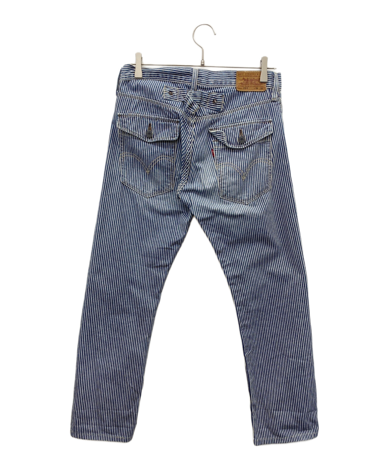 中古・古着通販】LEVI'S (リーバイス) ヒッコリーデニムパンツ ブルー