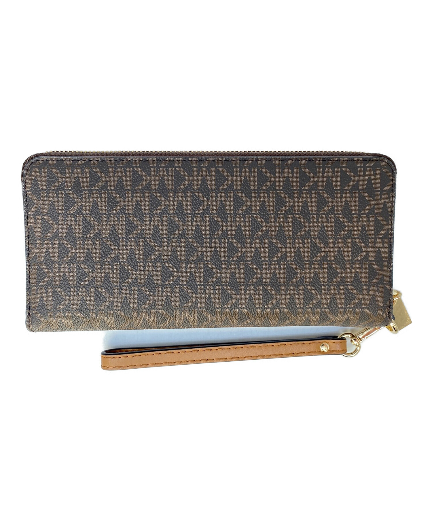 【未使用品】マイケルコース シグネチャー ラウンドファスナー 長財布 ブラック 中古・古着通販】MICHAEL KORS (マイケルコース) ラウンドファスナー長