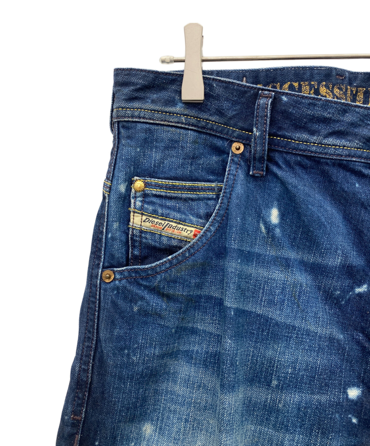 中古・古着通販】DIESEL (ディーゼル) ダメージ加工デニムパンツ 