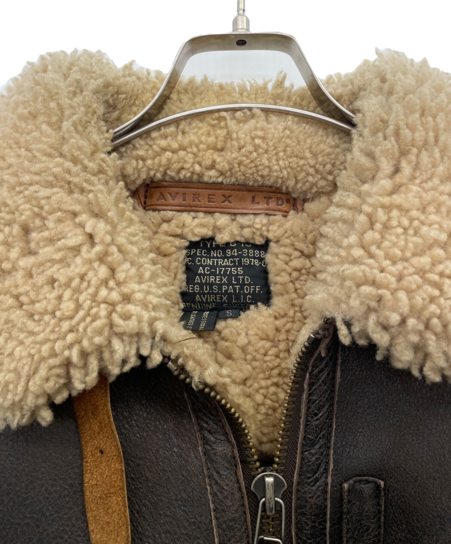 ヴィンテージ！美品！激レア！レディースサイズ！ダークブラウン！B-3ムートン 中古・古着通販】AVIREX (アヴィレックス) B-3 ムートンジャケット