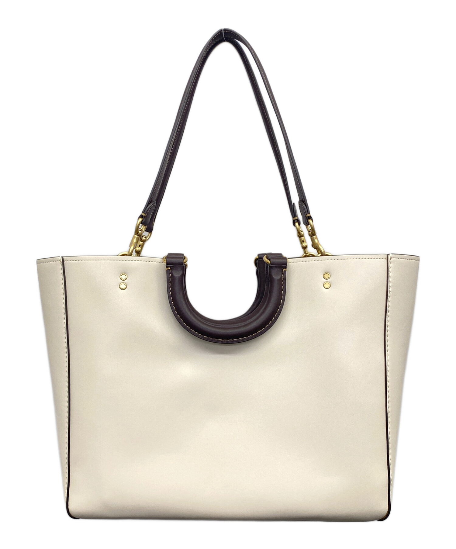 中古・古着通販】COACH (コーチ) トートバッグ ベージュ×ブラウン 