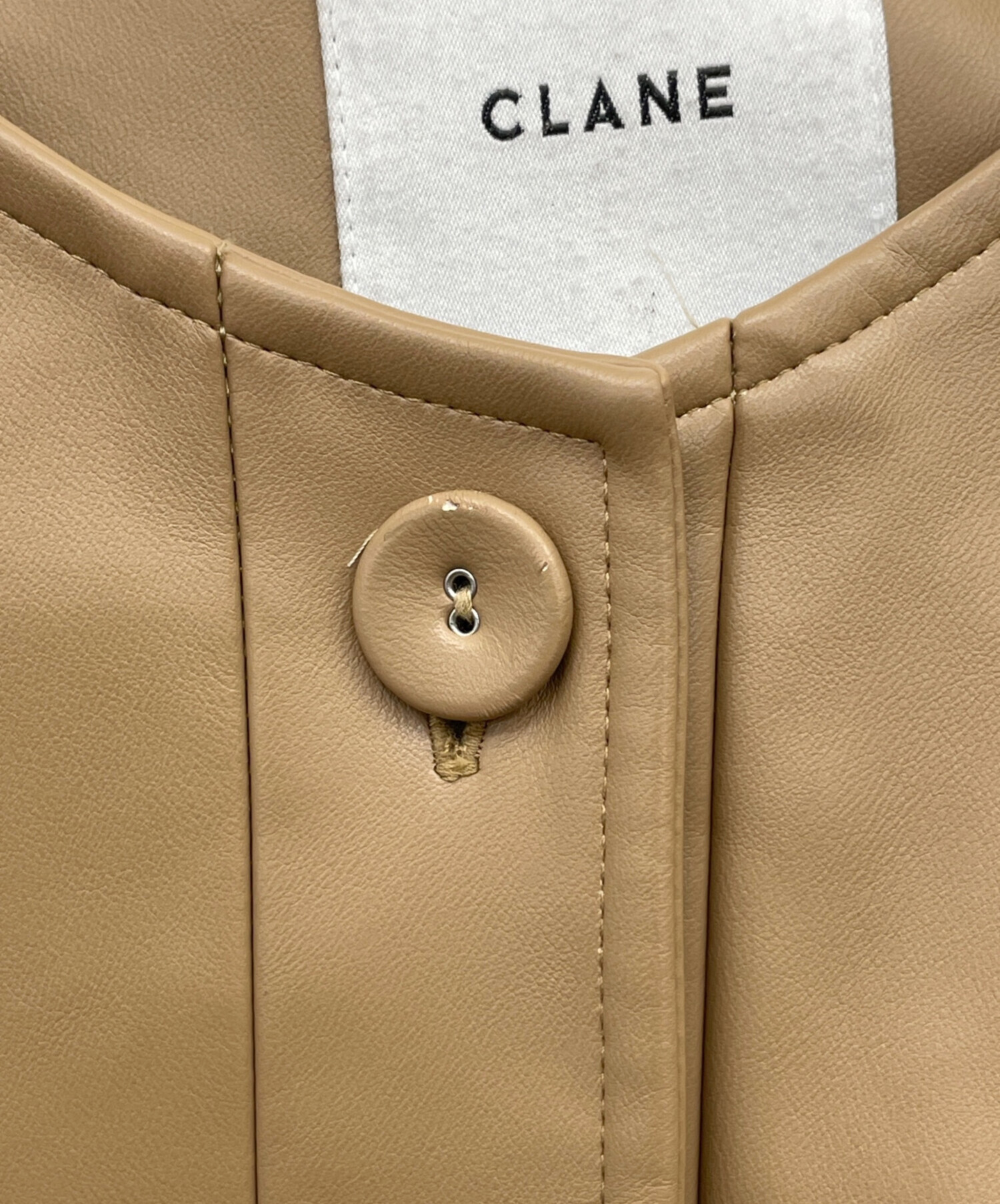 中古・古着通販】CLANE (クラネ) VOLUME SLEEVE LEATHER BLOUSON