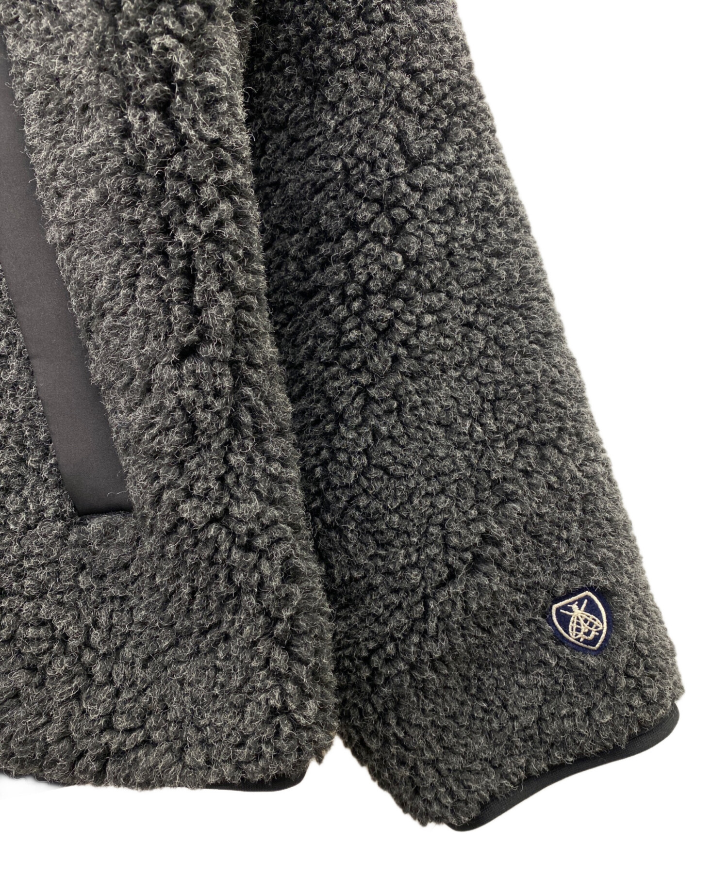 ORCIVAL ノーカラーボアジャケット オーシバル ノーカラーボア