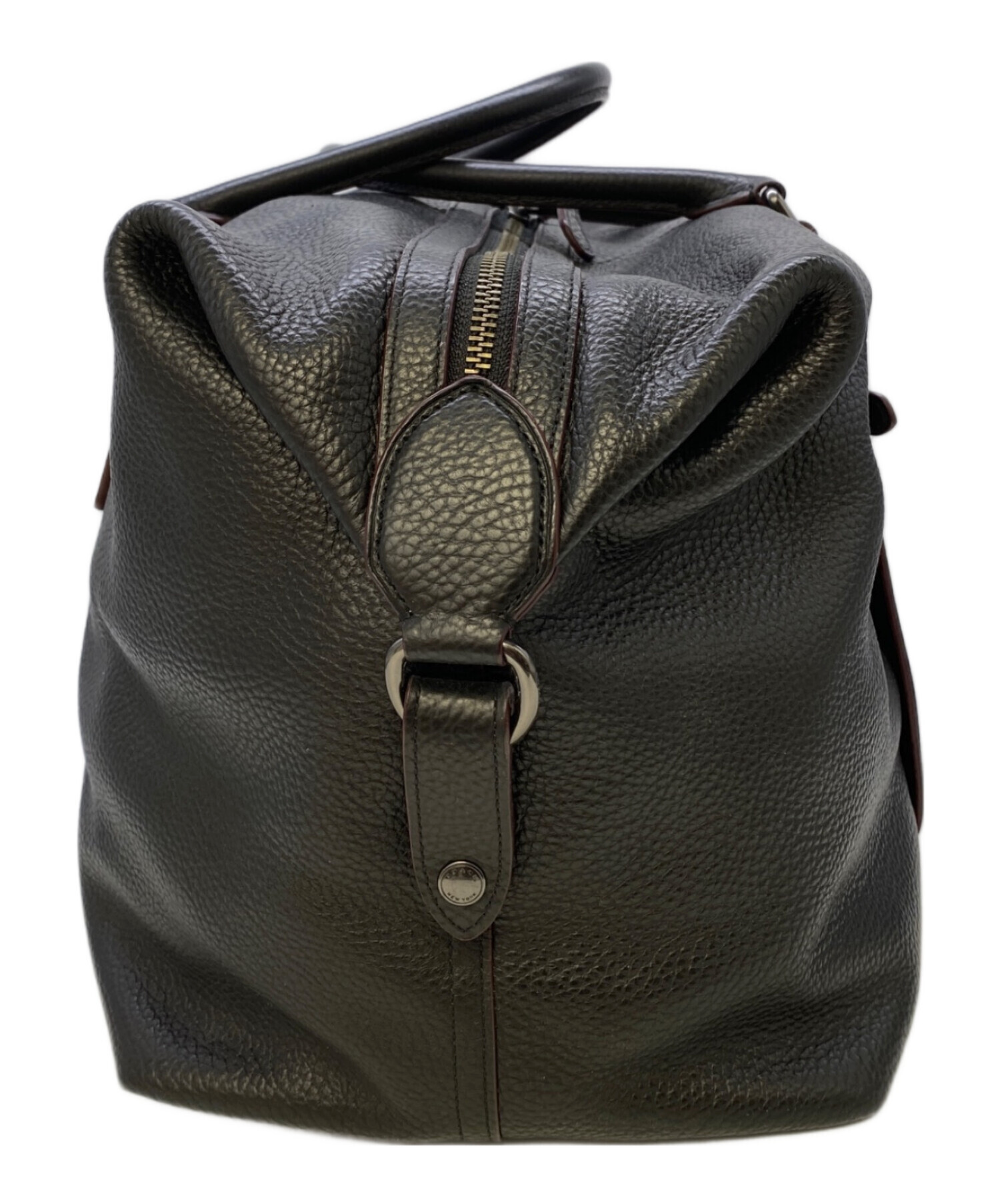 中古・古着通販】COACH (コーチ) レザーボストンバッグ ブラック 