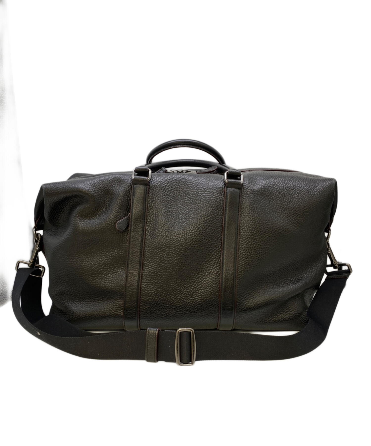 中古・古着通販】COACH (コーチ) レザーボストンバッグ ブラック