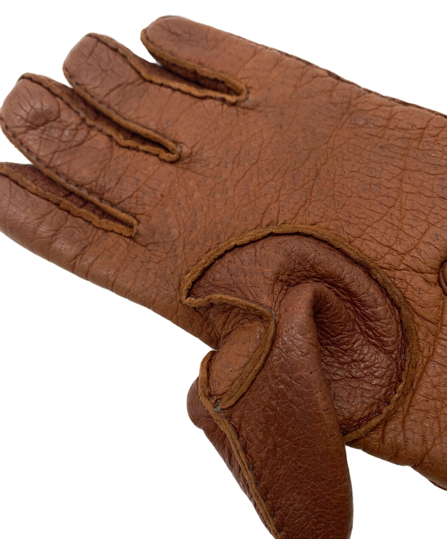 中古・古着通販】CARIDEI (カリデイ) レザーグローブ ブラウン サイズ