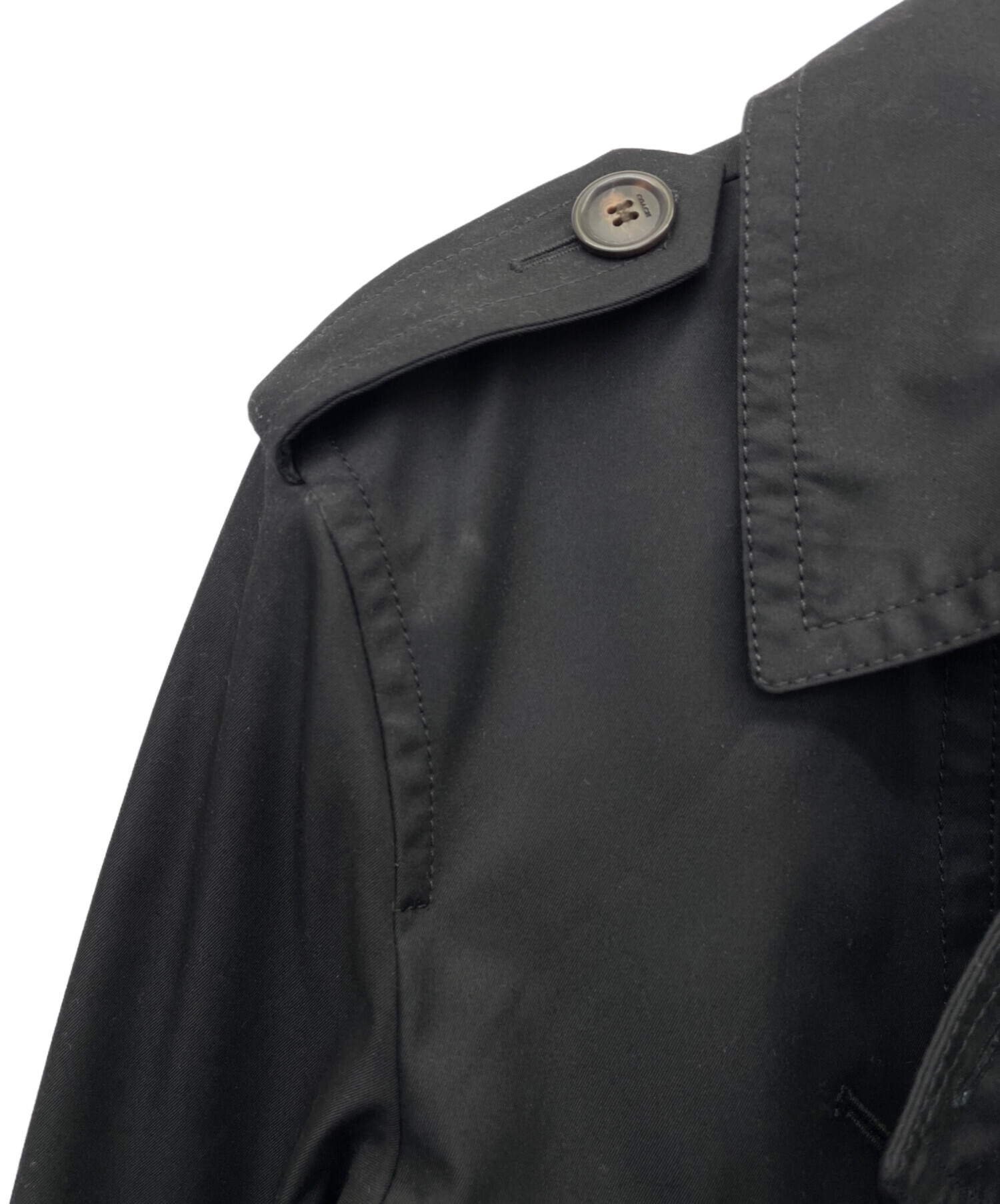 中古・古着通販】COACH (コーチ) トレンチコート ブラック サイズ:S