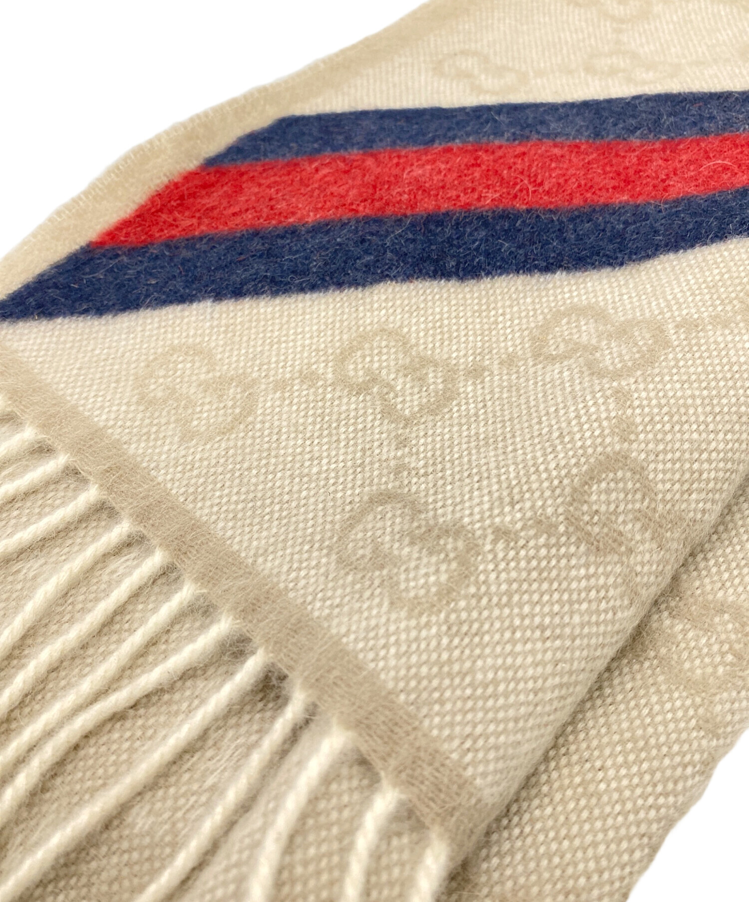 中古・古着通販】GUCCI (グッチ) GG柄マフラー ベージュ｜ブランド