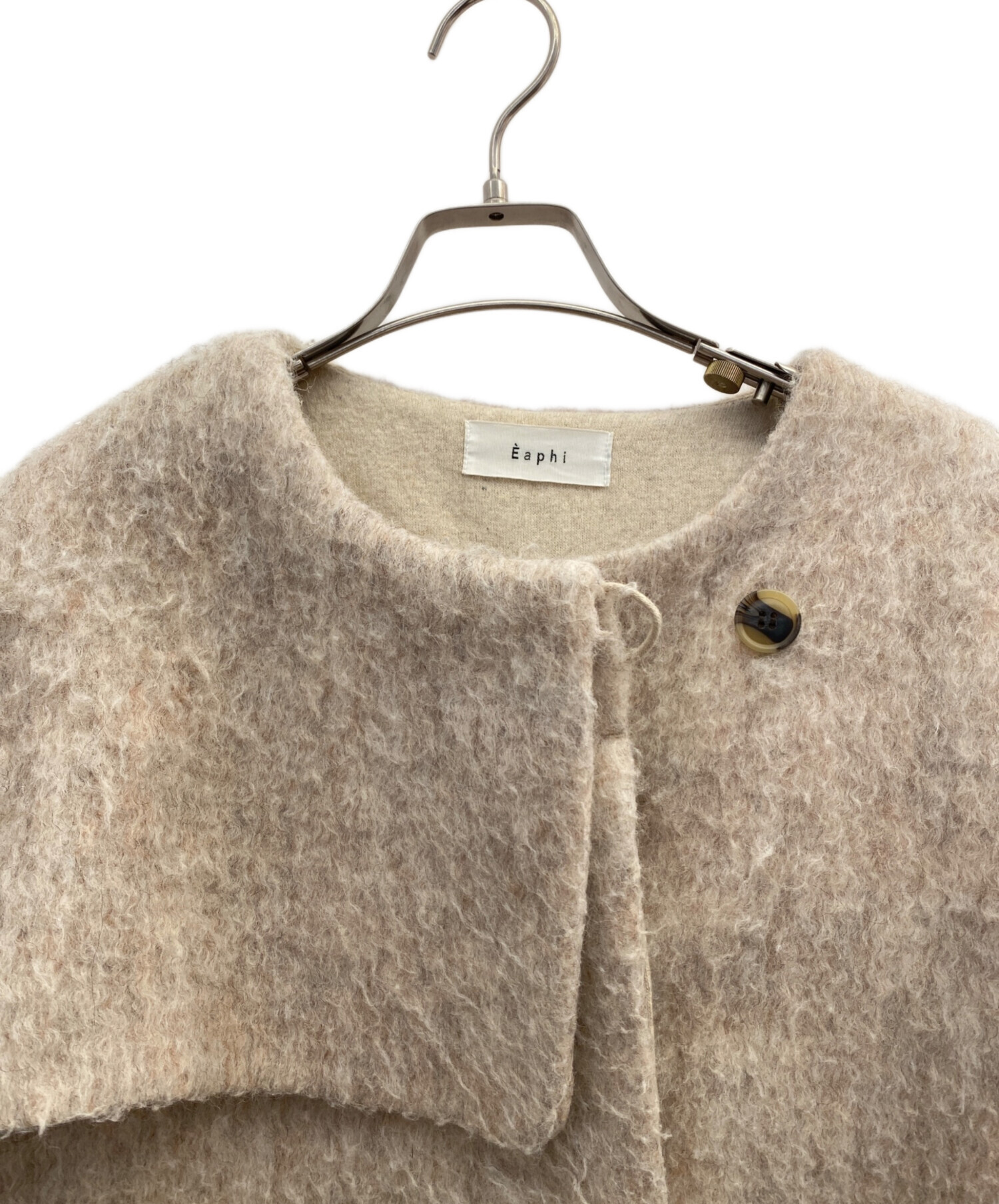 中古・古着通販】Eaphi (エフィ) no collar shaggy long coat(ノー