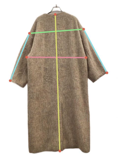 中古・古着通販】Eaphi (エフィ) no collar shaggy long coat(ノー