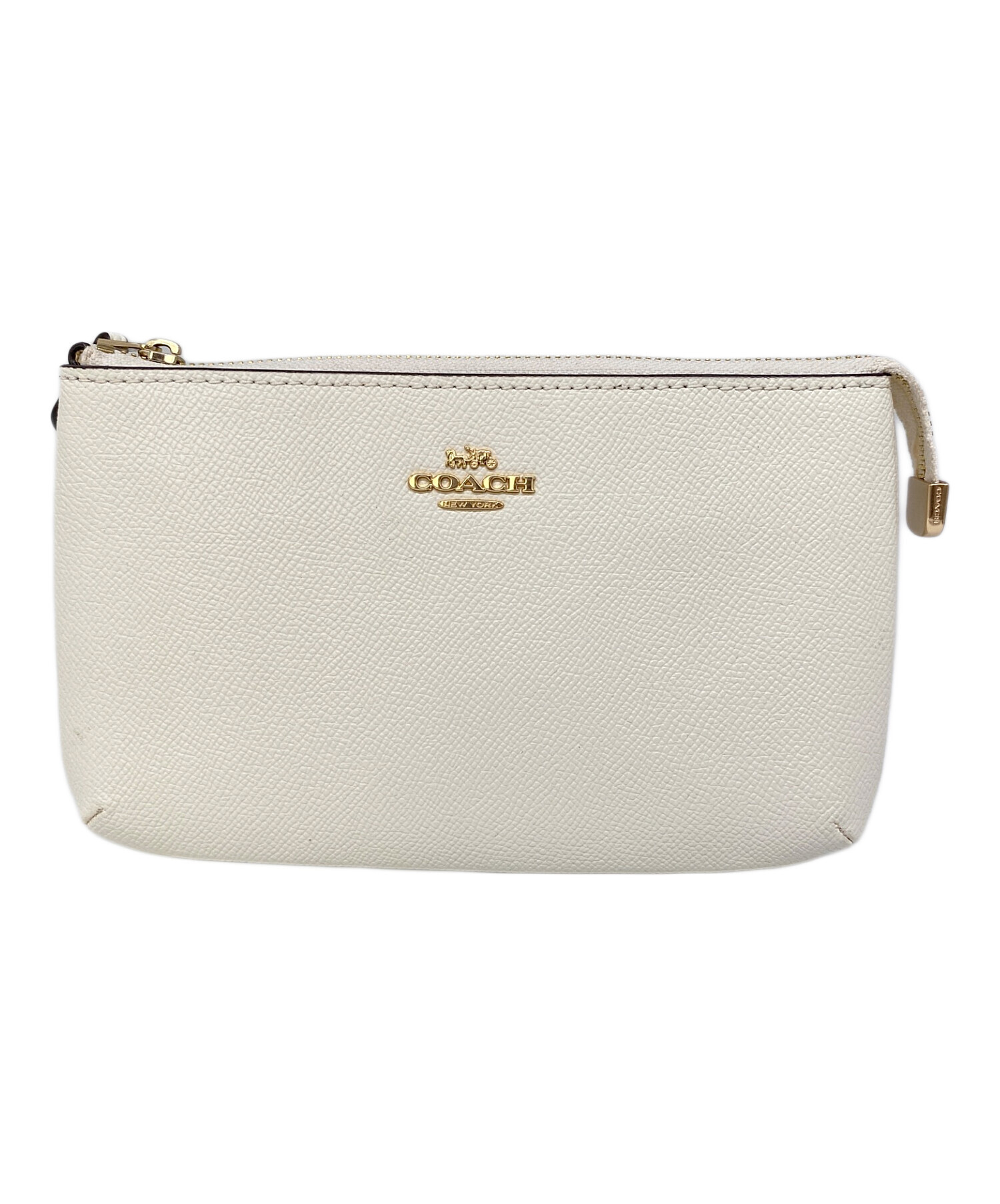 中古・古着通販】COACH (コーチ) ハンドポーチ ホワイト｜ブランド 