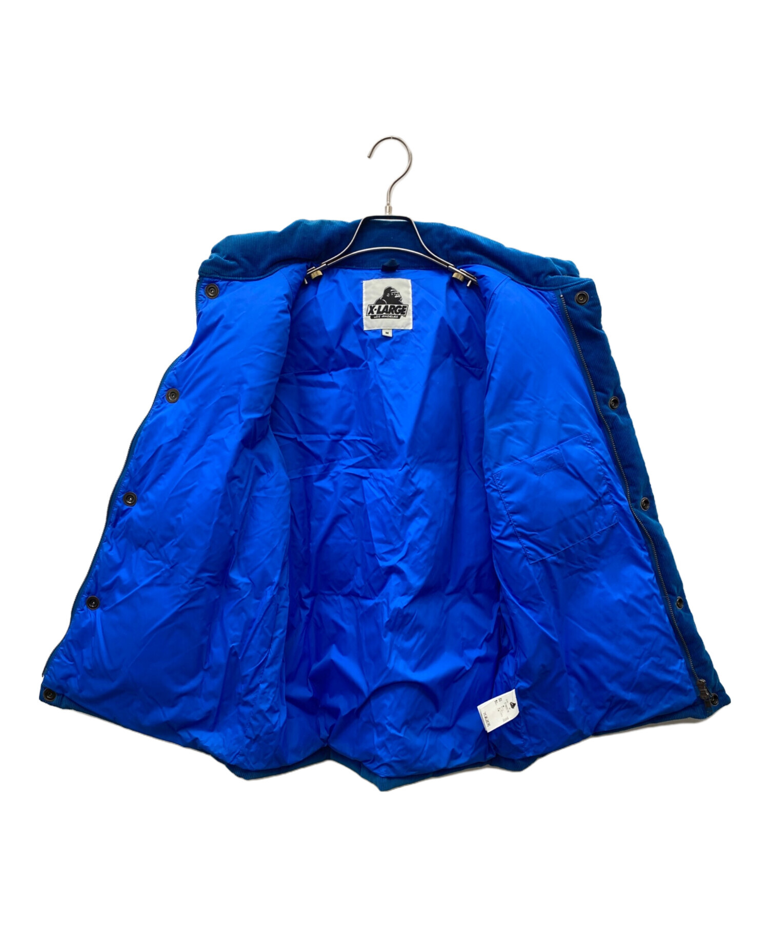 中古・古着通販】X-LARGE (エクストララージ) ダウンベスト ブルー 
