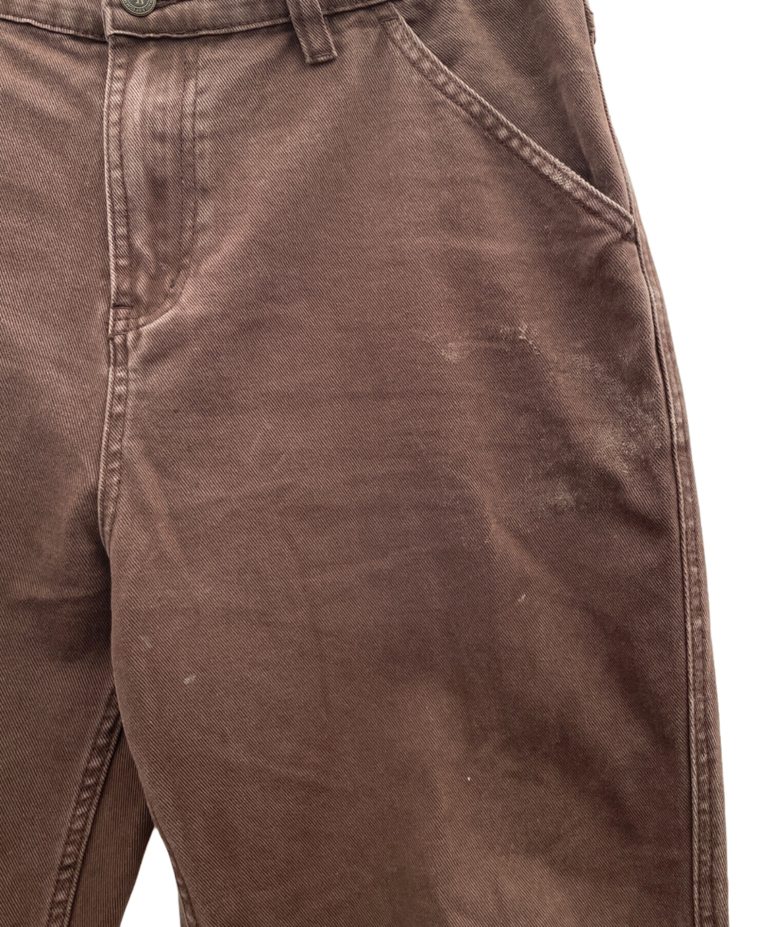 中古・古着通販】PASSPORT (パスポート) デニムパンツ ブラウン サイズ