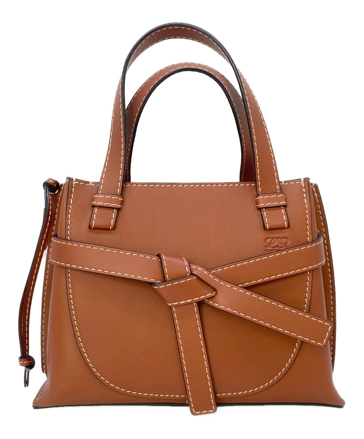 中古・古着通販】LOEWE (ロエベ) ゲートトップハンドルミニ ブラウン 