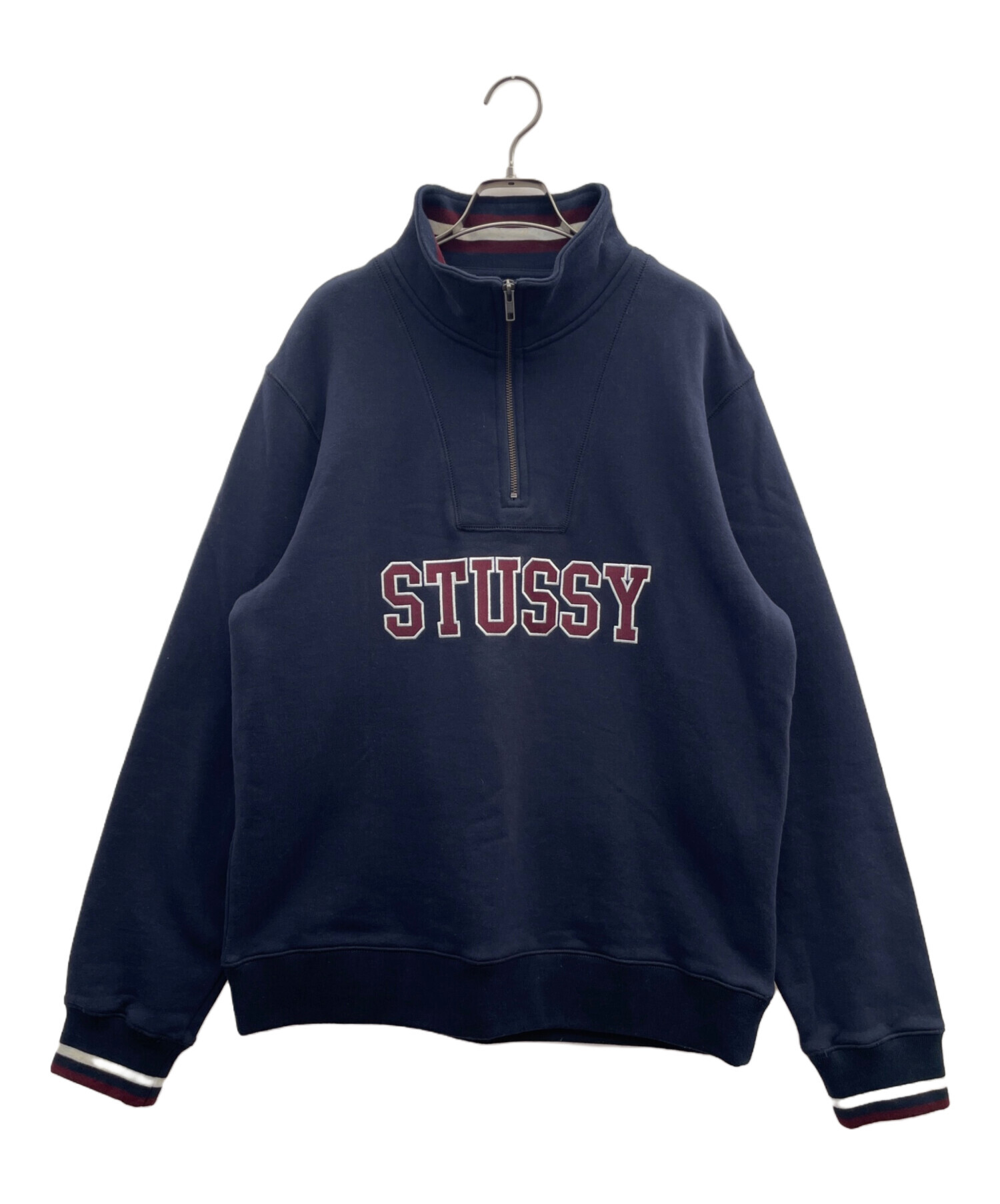 中古・古着通販】stussy (ステューシー) ハーフジップスウェット 