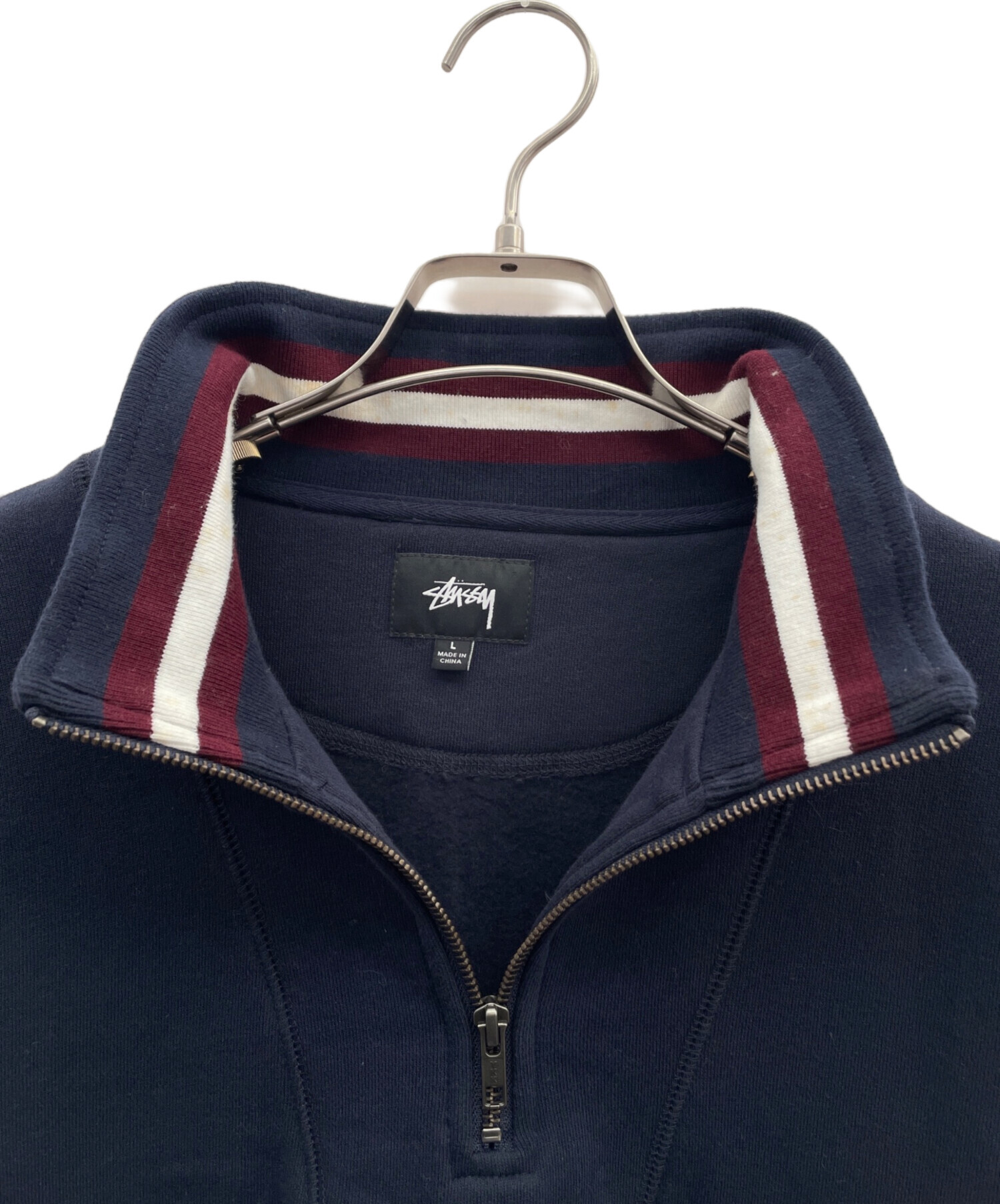 中古・古着通販】stussy (ステューシー) ハーフジップスウェット 