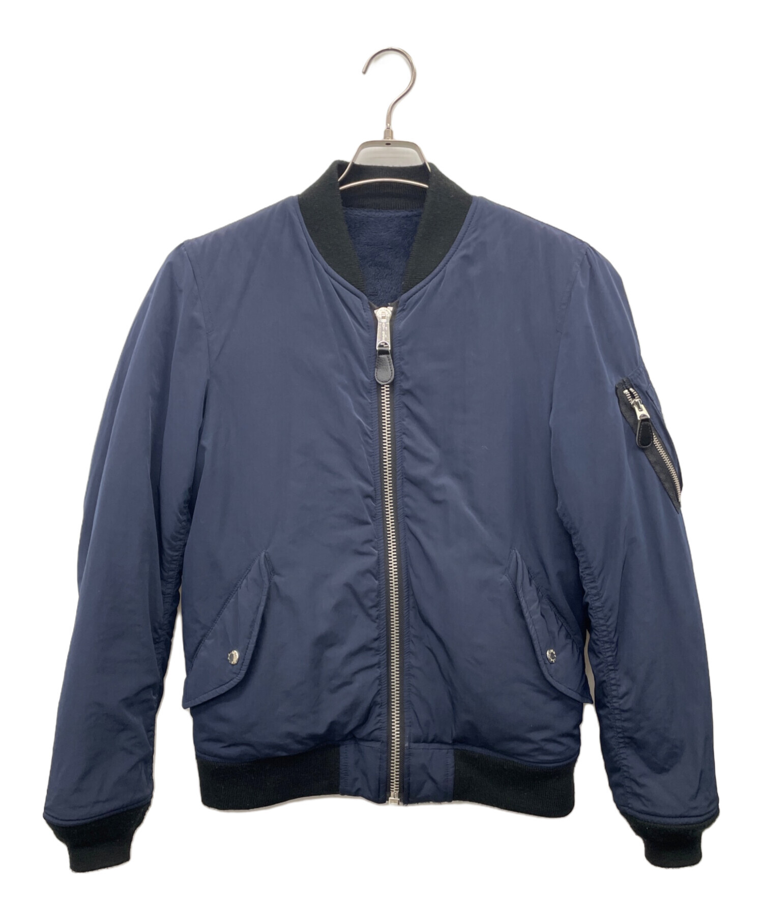 AVIREX リバーシブル アウター 中古・古着通販】AVIREX (アヴィレックス) リバーシブルMA-1 ネイビー