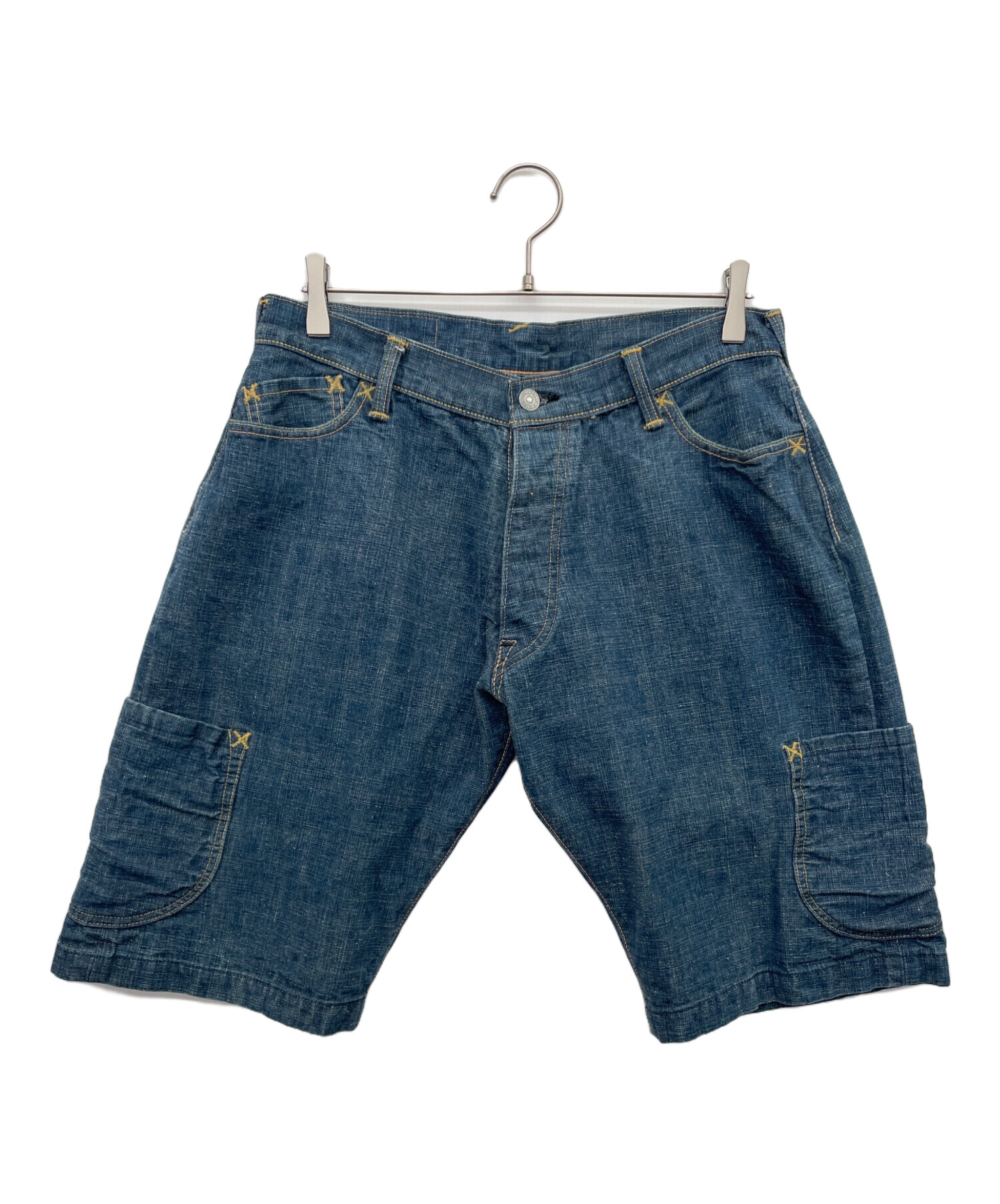 中古・古着通販】EVISU (エヴィス) デニムハーフパンツ インディゴ