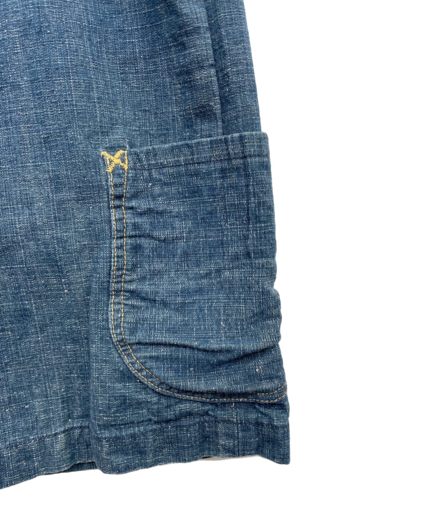 中古・古着通販】EVISU (エヴィス) デニムハーフパンツ インディゴ