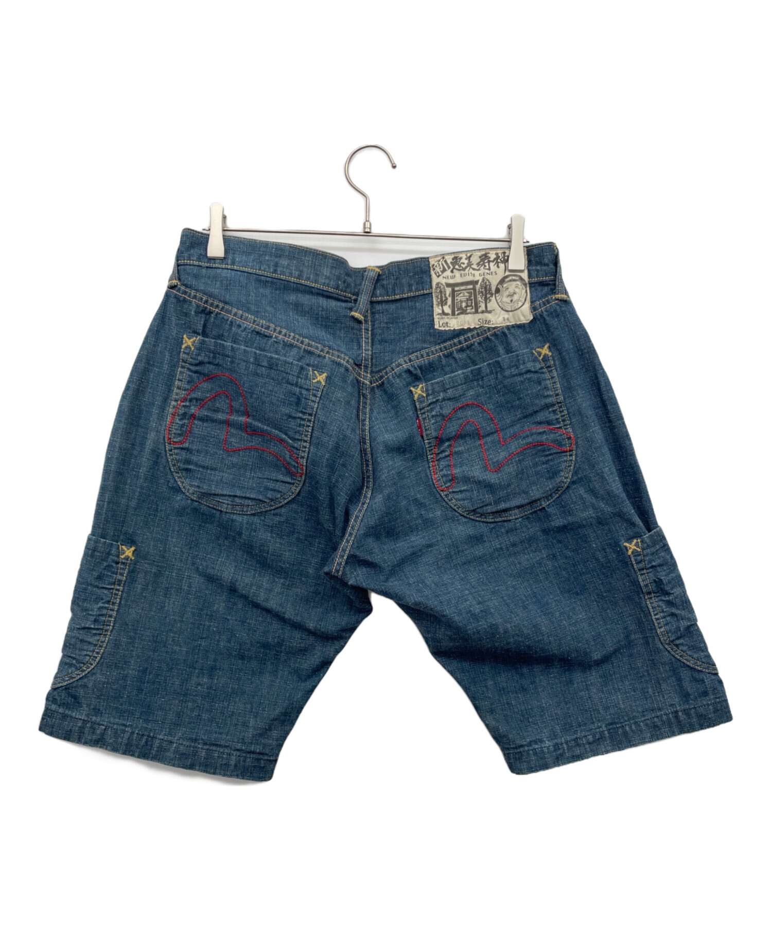 中古・古着通販】EVISU (エヴィス) デニムハーフパンツ インディゴ