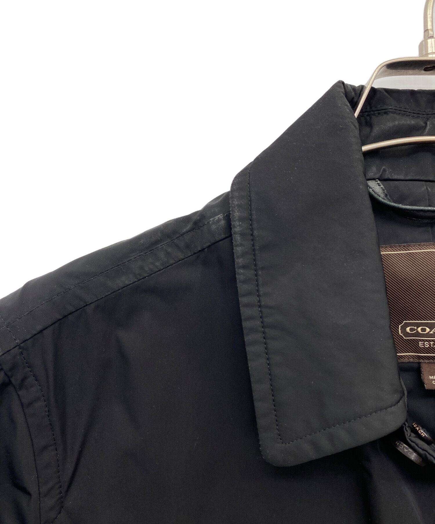 中古・古着通販】COACH (コーチ) ステンカラーコート ブラック サイズ