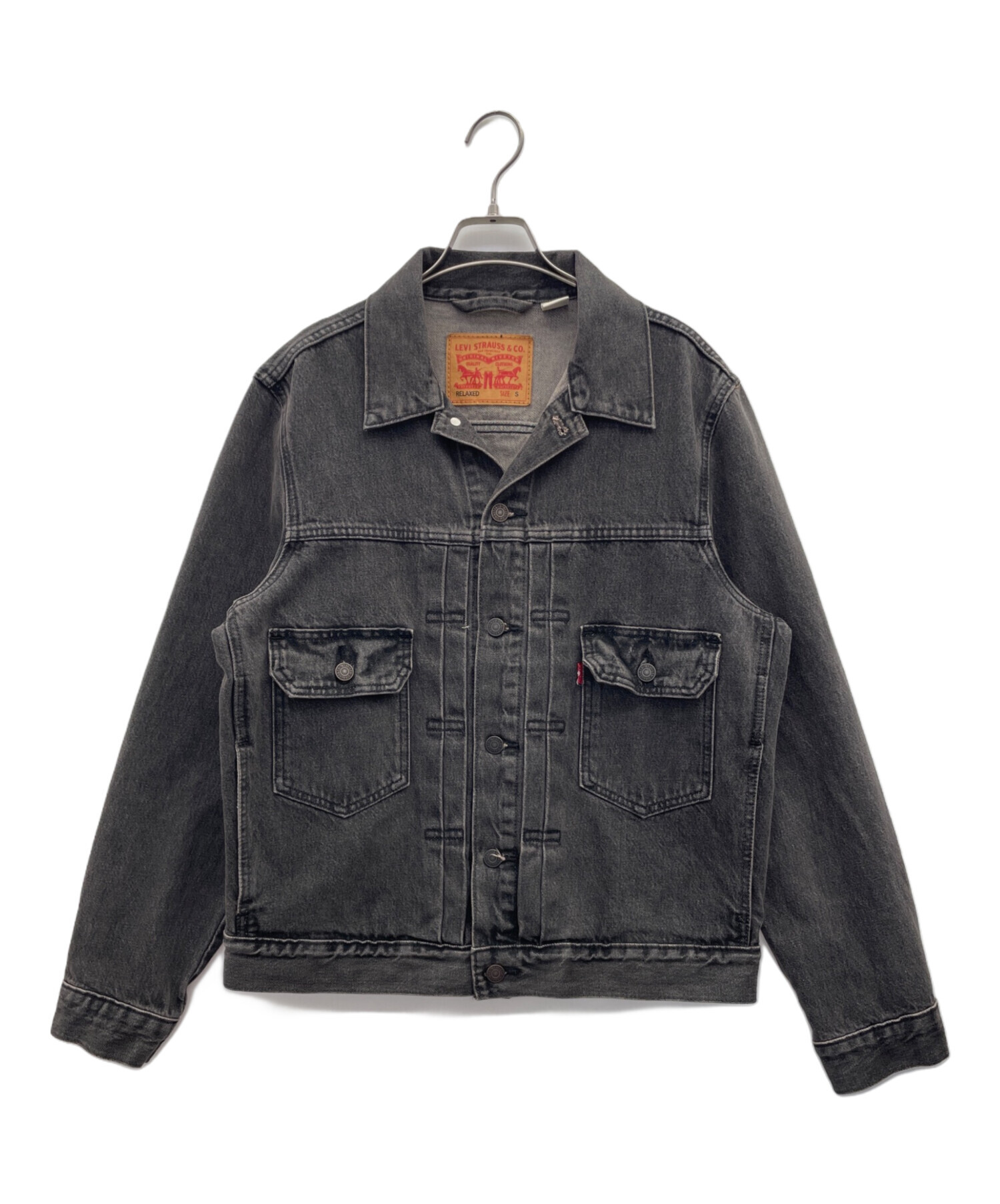 中古・古着通販】LEVI'S (リーバイス) デニムジャケット ブラック