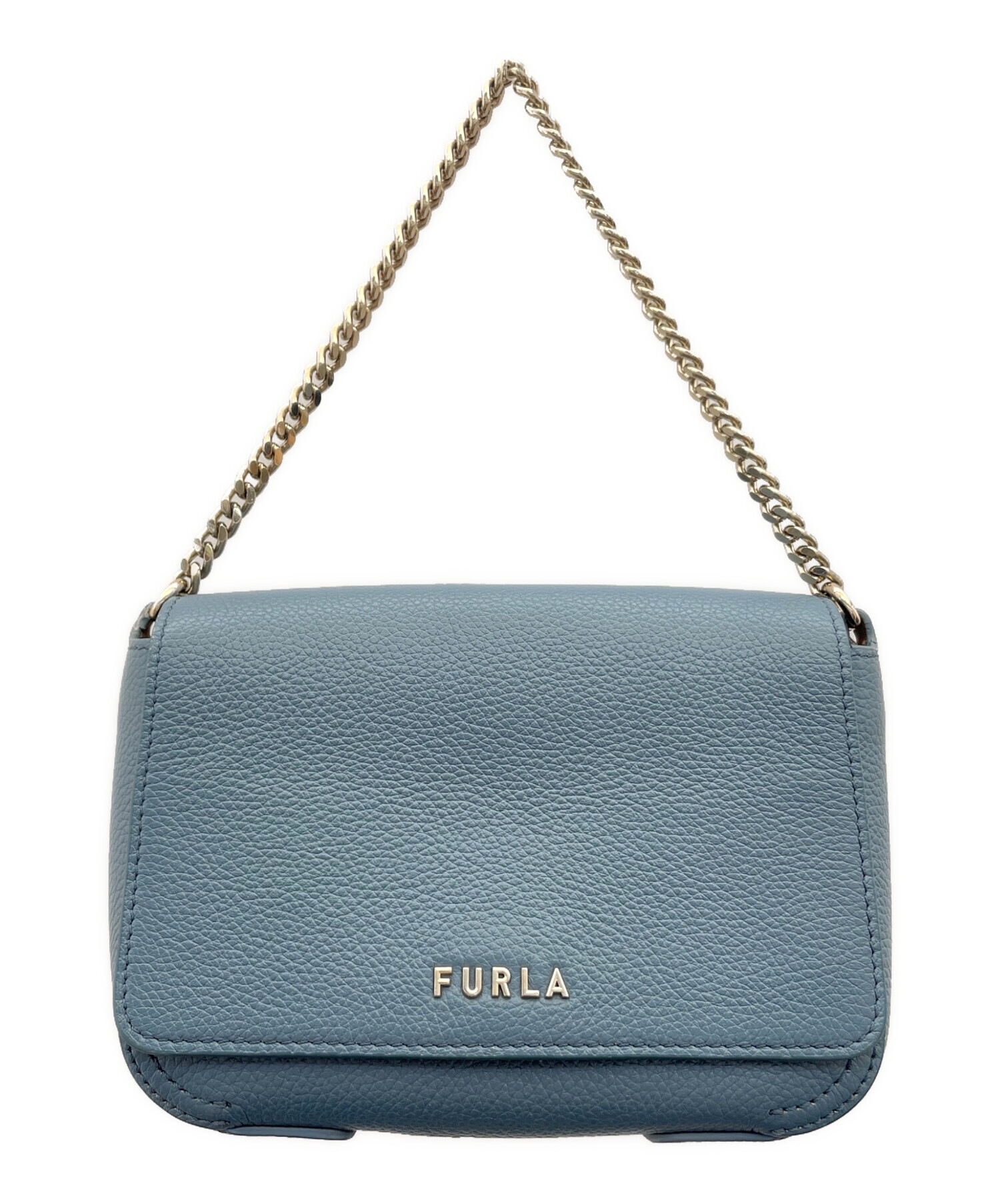 中古・古着通販】FURLA (フルラ) ショルダーバッグ スカイブルー 