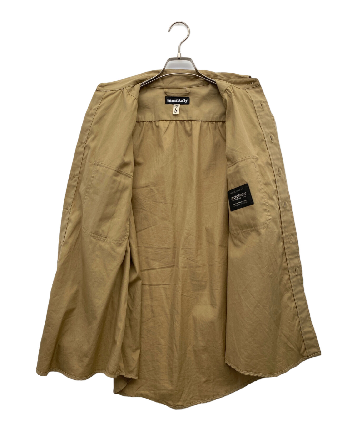 【美品】モニタリーMONITALY/VANCLOTH & SONS/八の字ジップ 素材から楽しむアメリカ製シャツ！1940～50年代のミリタリー